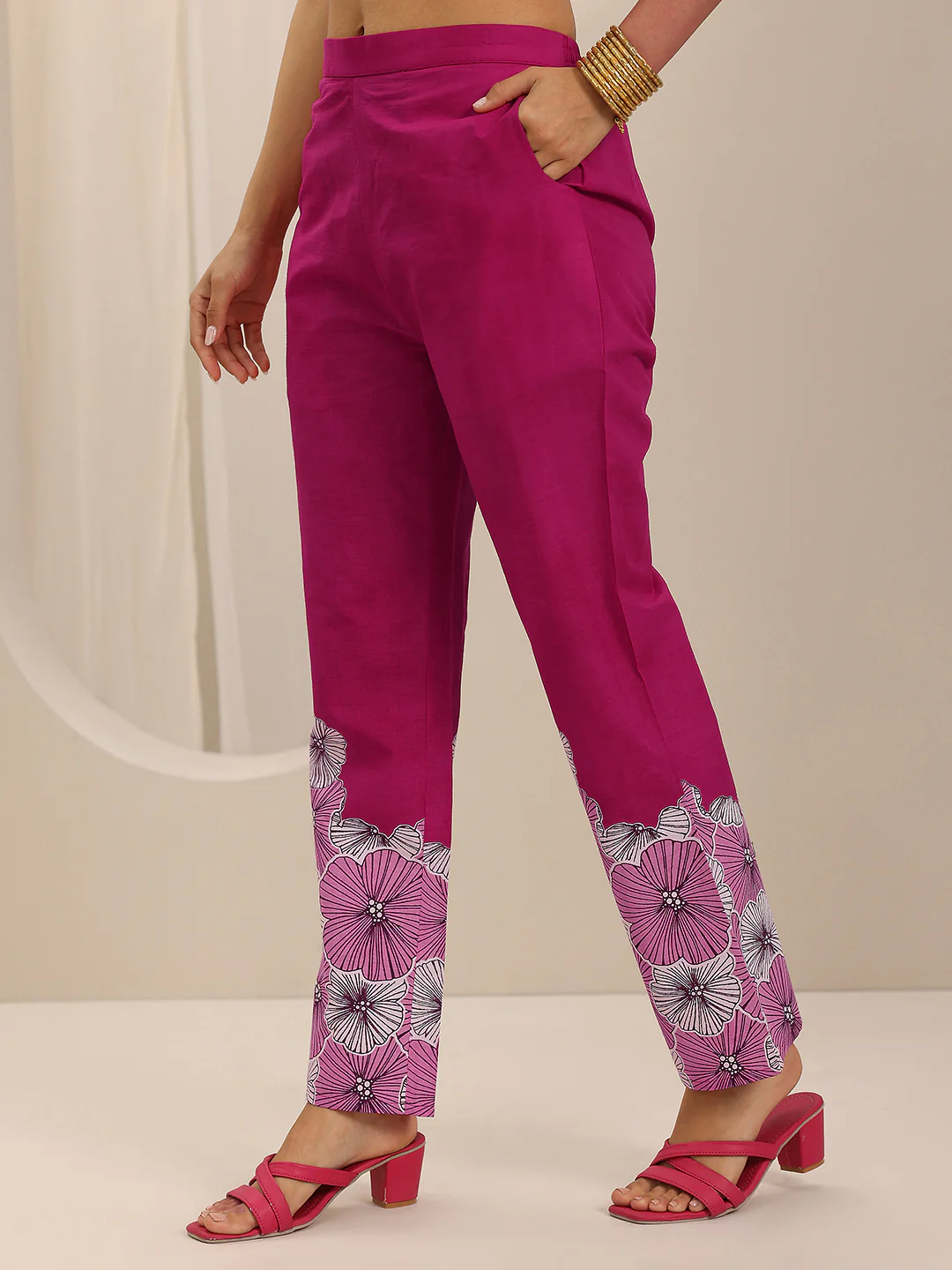 Pink Printed Cotton Co-Ord Sets - Image 5