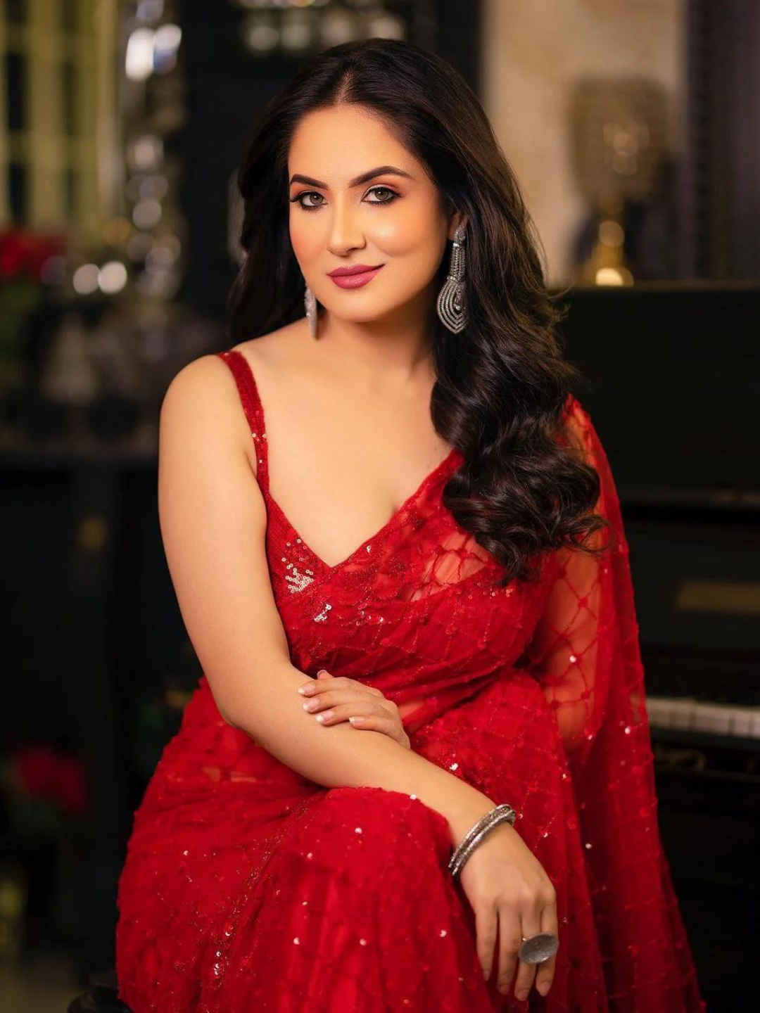 Scarlet Diva Designer Sequin Saree