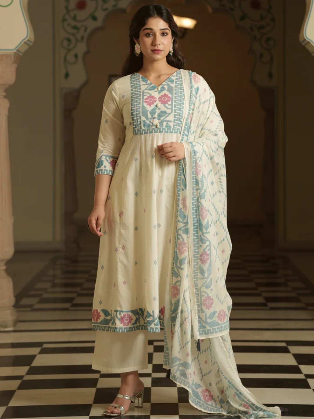 Pastel Grace Anarkali Suit Set