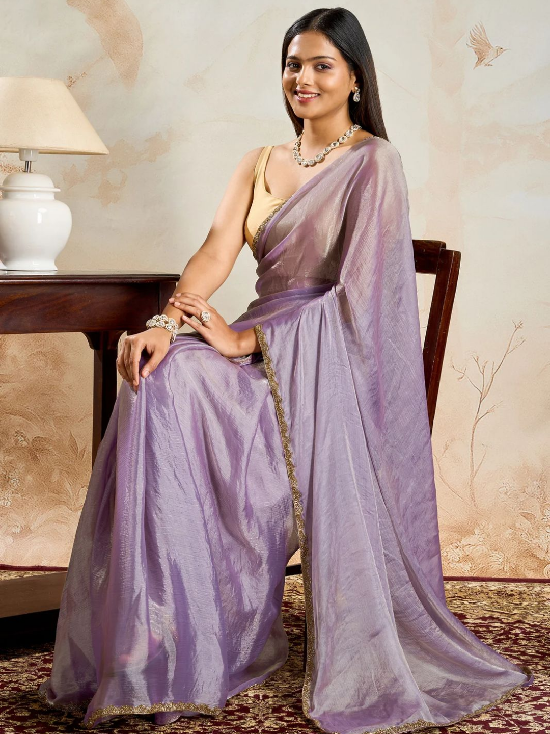 Lavender Luxe Silk Saree