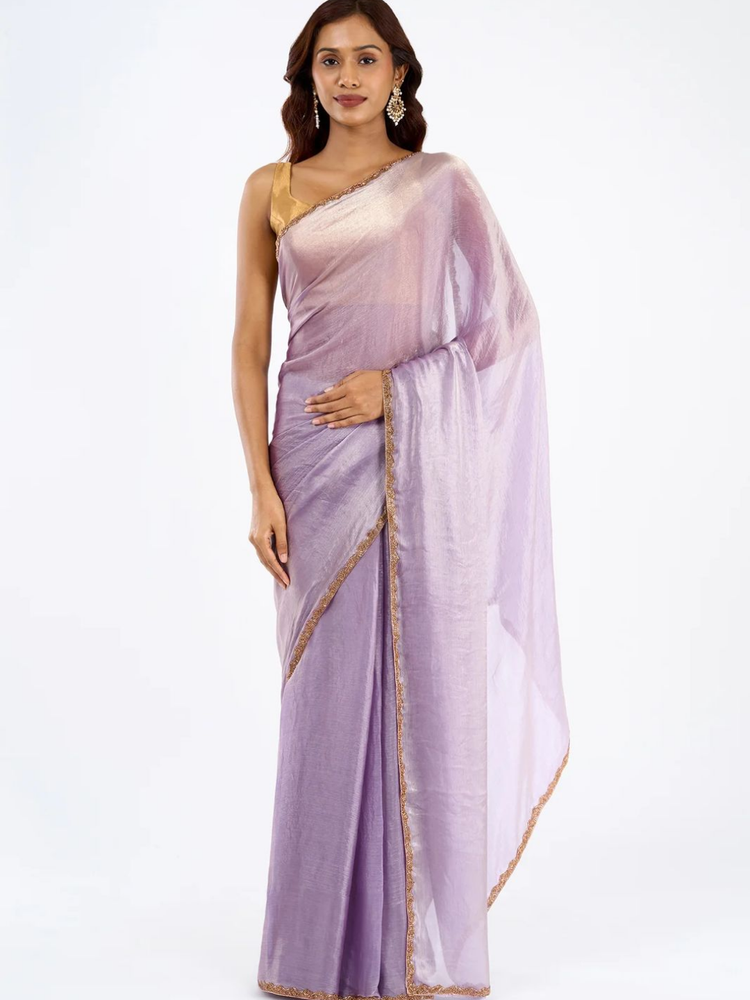 Lavender Luxe Silk Saree - Image 4
