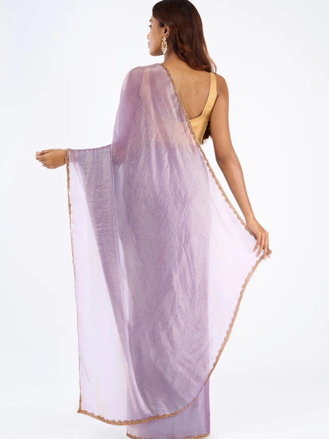 Lavender Luxe Silk Saree - Image 3