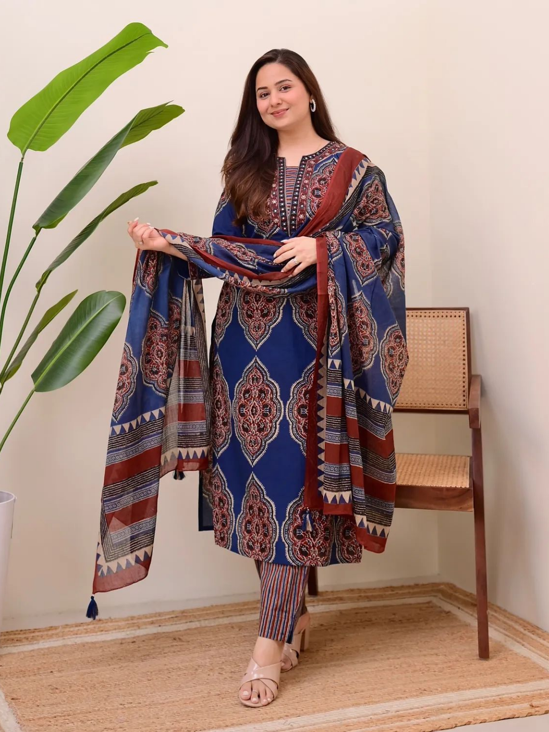 Royal Indigo Heritage Suit Set