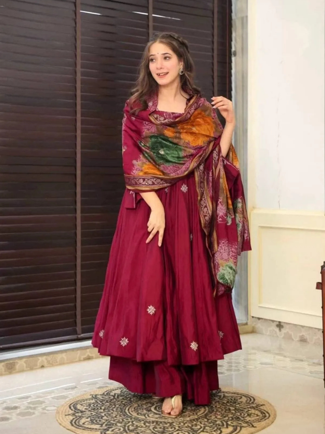 Ruby Royale Anarkali Set