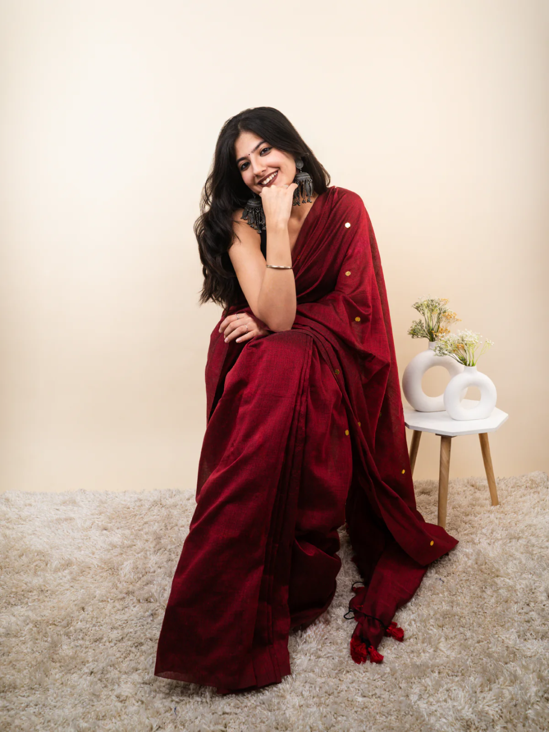 Komal Mulmul Dual Tone Saree