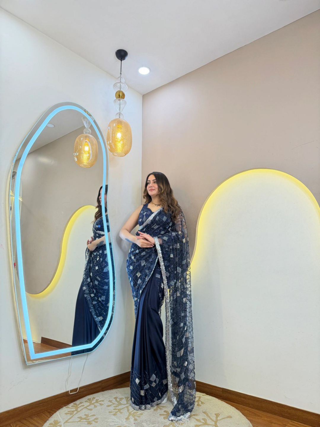 Midnight Zarkan Elegance Drape Saree