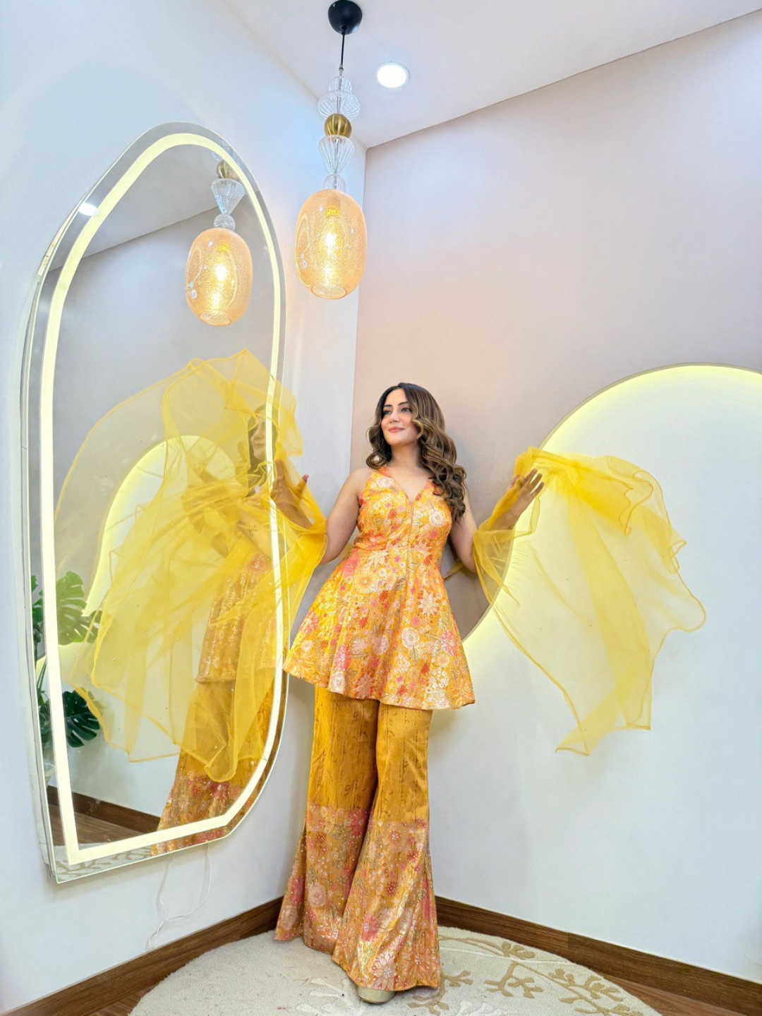 Sunshine Bloom Festive Sharara Set